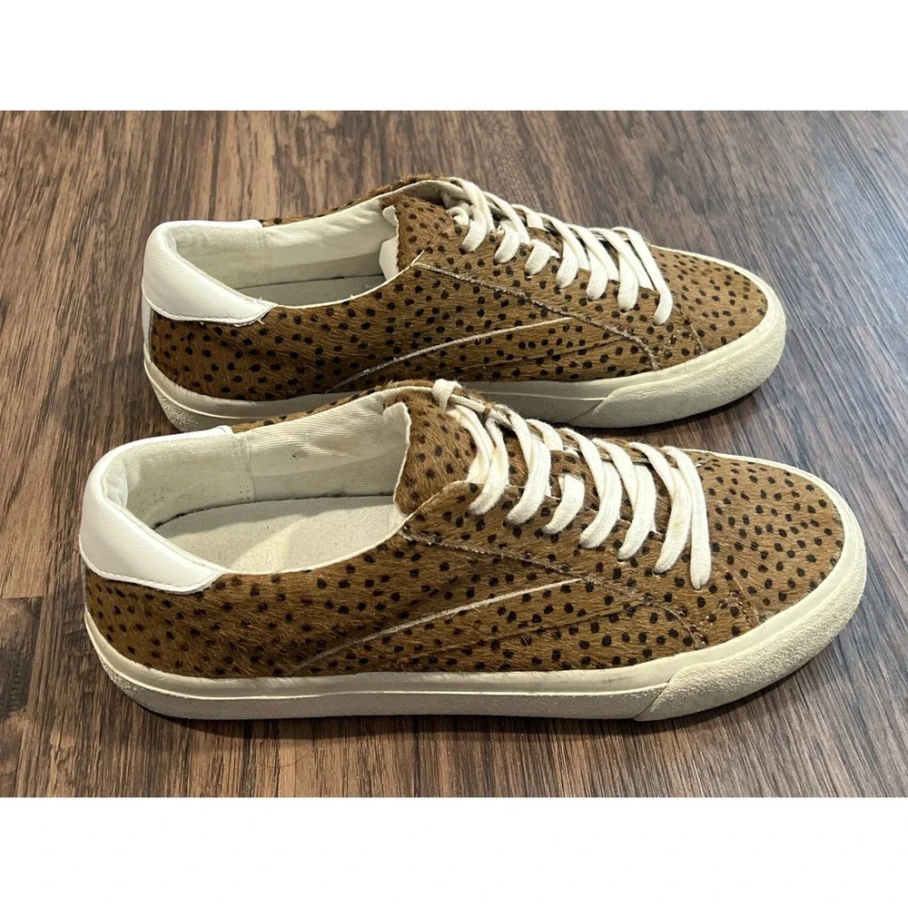 Madewell Sidewalk Spot Dot Womens 7.5M Calf Hair Low Top Casual Sneakers Shoes